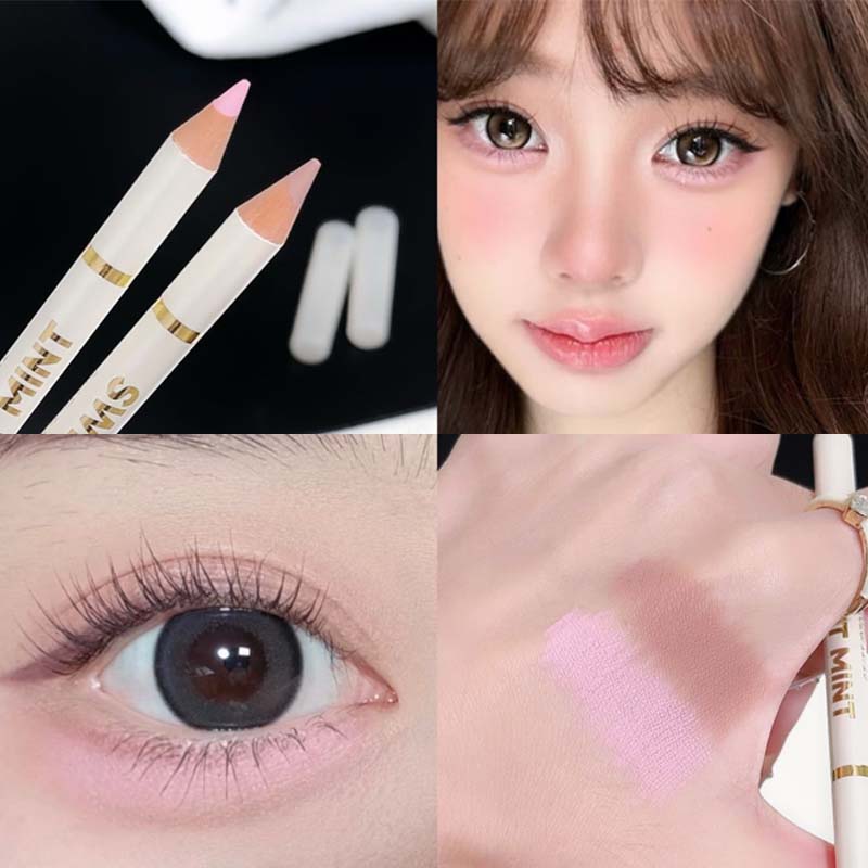Lip Tint Korean - ปากกาเขียนขอบตาและปาก 2 หัว รุ่น Lying Silkworm