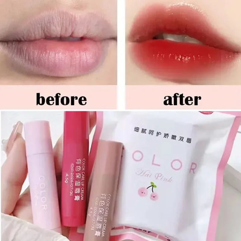 Lip Tint Korean - ลิปสติกน่ารักสีแดงแต่งหน้า Care เครื่องสําอางสี Lip Balm ลิปสติก