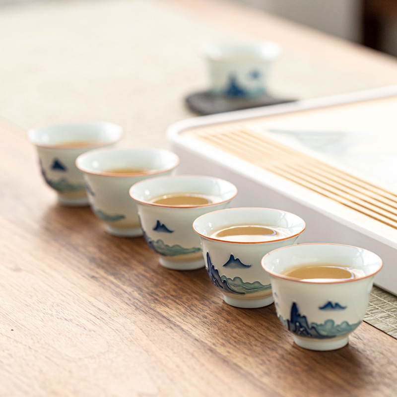 ถ้วยชากังฟูทาสีมือถ้วยเดียวที่ - Celadon Ceramic Cup บทวิจารณ์และราคา