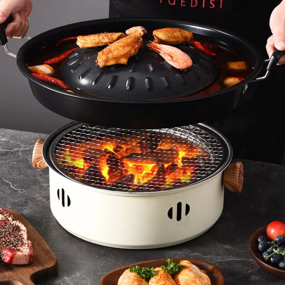Multi-Functionไทยปิคนิคกระทะย่ - Korean Bbq Grill บทวิจารณ์และราคา