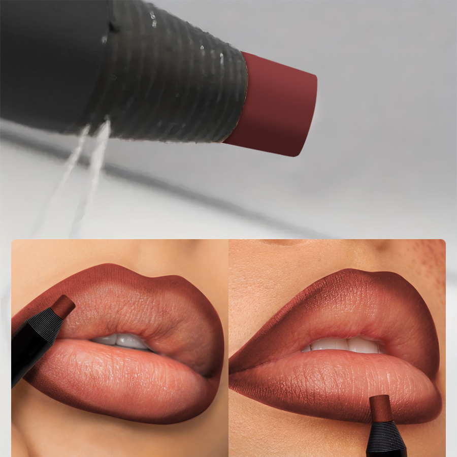 12 สีกันน้ํา Matte Lip Liner ร - Lip Tint Korean บทวิจารณ์และราคา