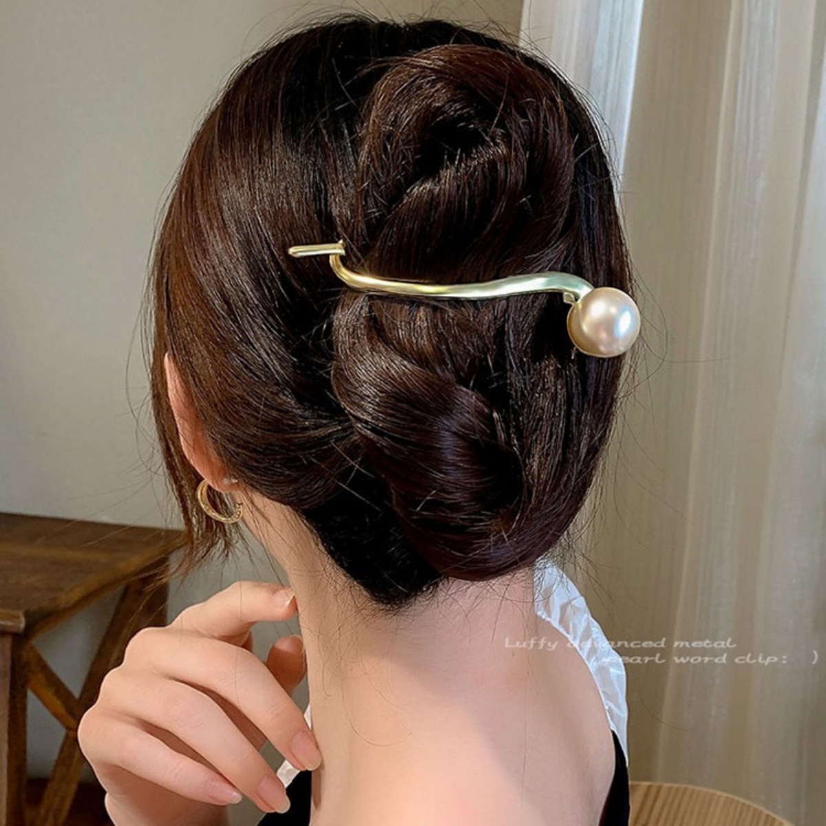 Elegant Glitter ไข่มุกผมคลิปสํ - Lifestyle Of Korean บทวิจารณ์และราคา
