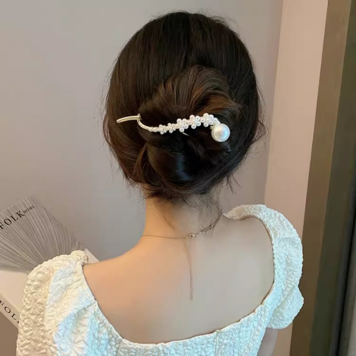 Elegant Glitter ไข่มุกผมคลิปสํ - Lifestyle Of Korean บทวิจารณ์และราคา