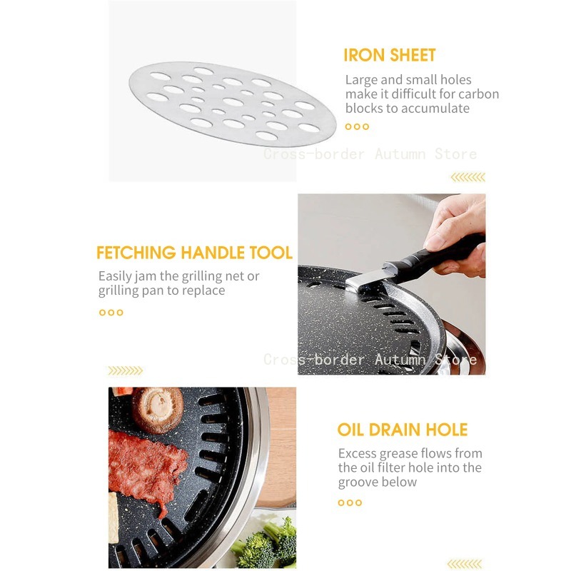 เตาปิ้งย่างบาร์บีคิวเกาหลีขนาด - Korean Bbq Grill บทวิจารณ์และราคา