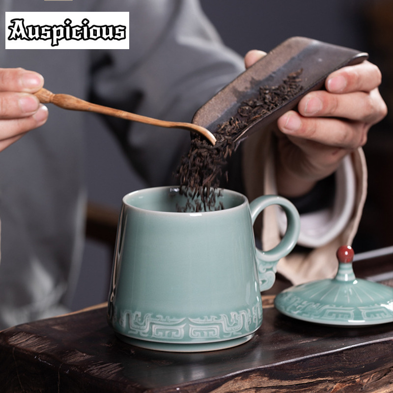 แก้วกาแฟลายเซลาดอนสีบรอนซ์หลงฉ - Celadon Ceramic Cup บทวิจารณ์และราคา