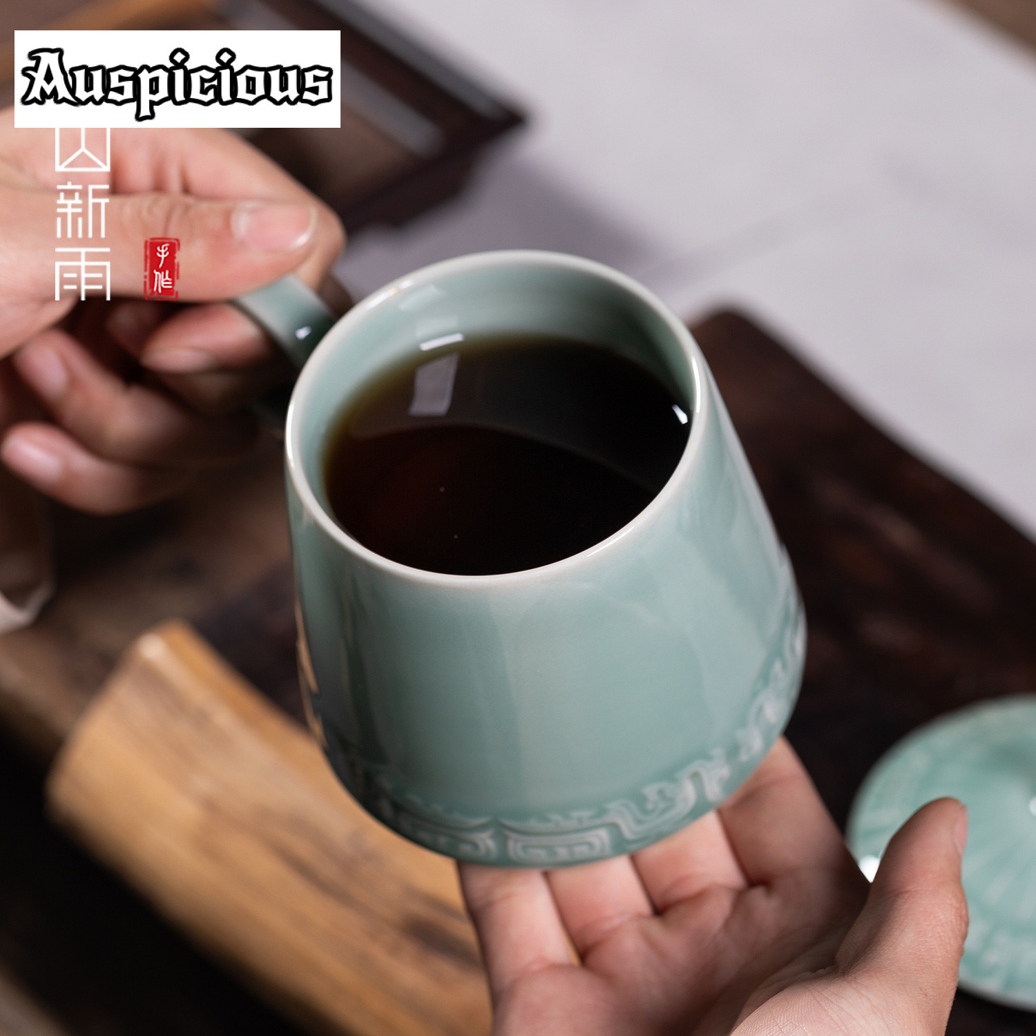 แก้วกาแฟลายเซลาดอนสีบรอนซ์หลงฉ - Celadon Ceramic Cup บทวิจารณ์และราคา