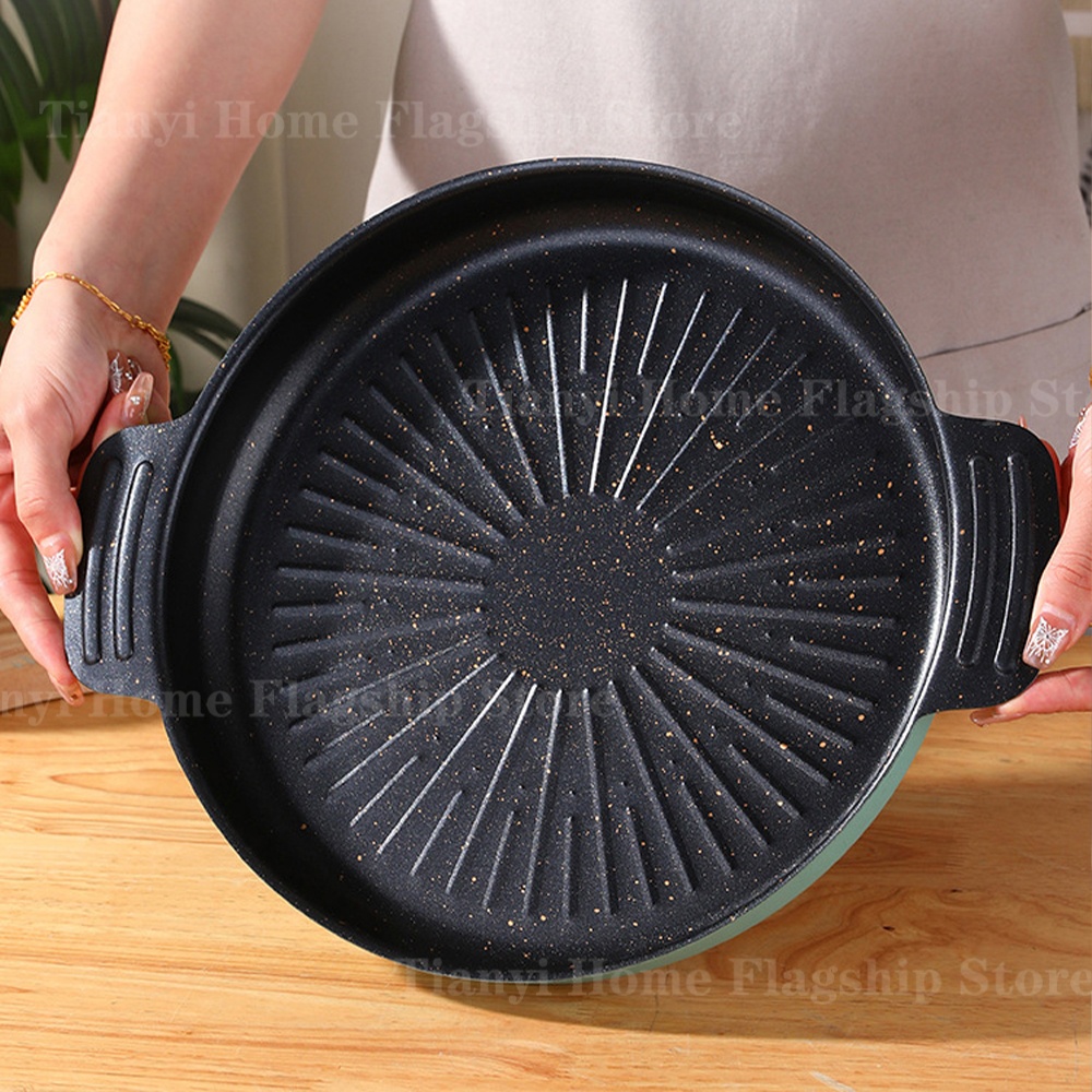 กระทะย่างทรงกลม กระทะบาร์บีคิว - Korean Bbq Grill บทวิจารณ์และราคา