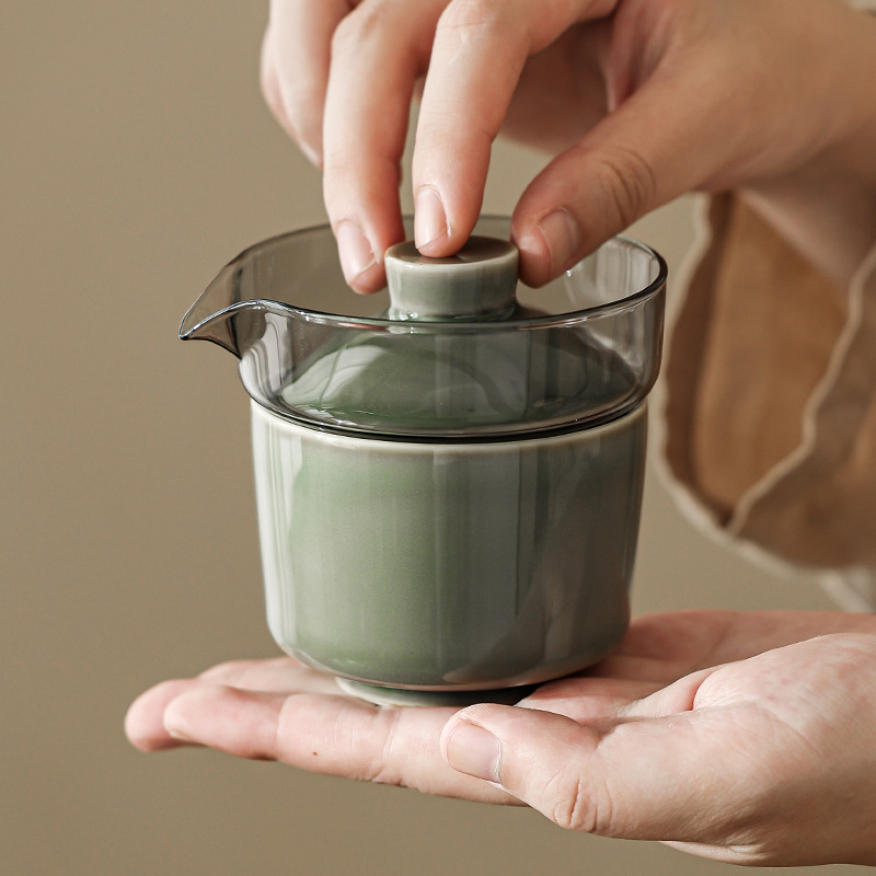 ชุดน้ำชาเซรามิกเซลาดอนแบบพกพาพ - Celadon Ceramic Cup บทวิจารณ์และราคา