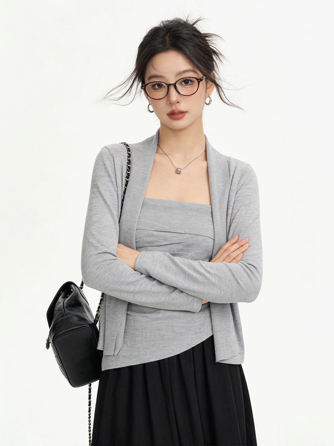 Lush Life เสื้อคาร์ดิแกนถักแบบ - Lifestyle Of Korean บทวิจารณ์และราคา
