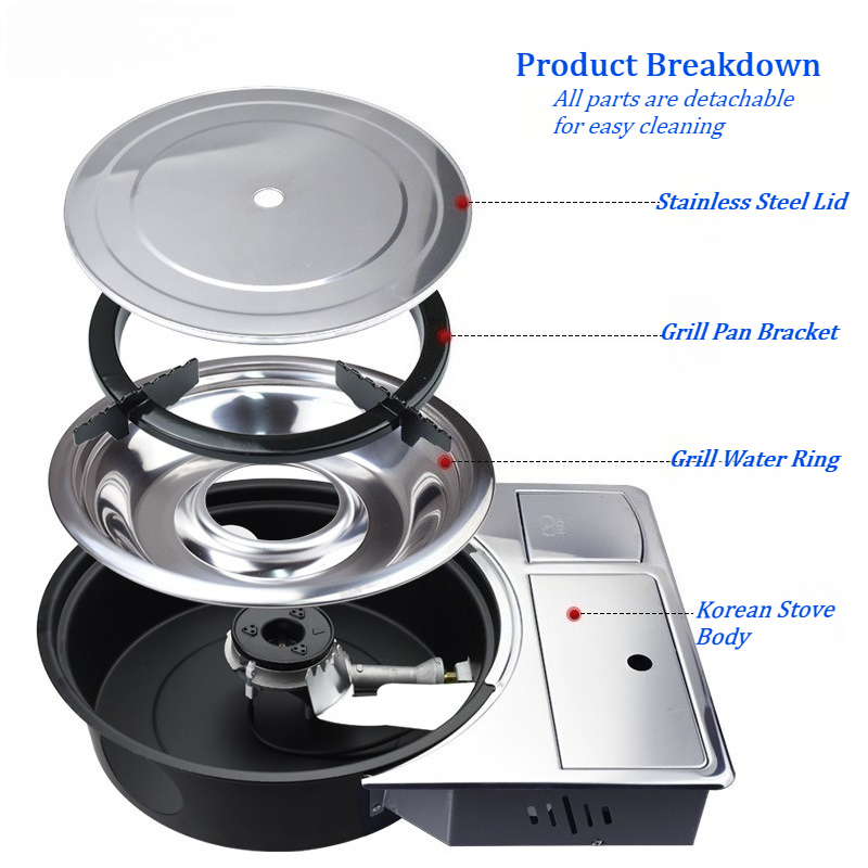 เตาบาร์บีคิวแก๊สแบบฝังในตัวสำห - Korean Bbq Grill บทวิจารณ์และราคา