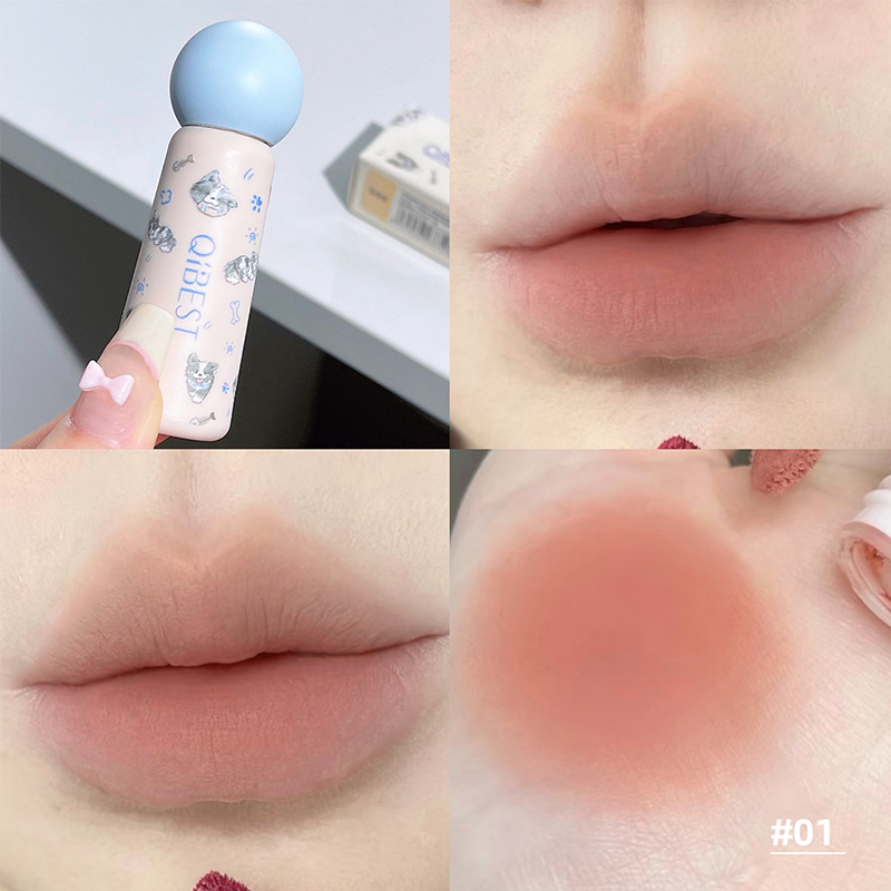 QIBEST Nude Matte Lip Mud กันน - Lip Tint Korean บทวิจารณ์และราคา