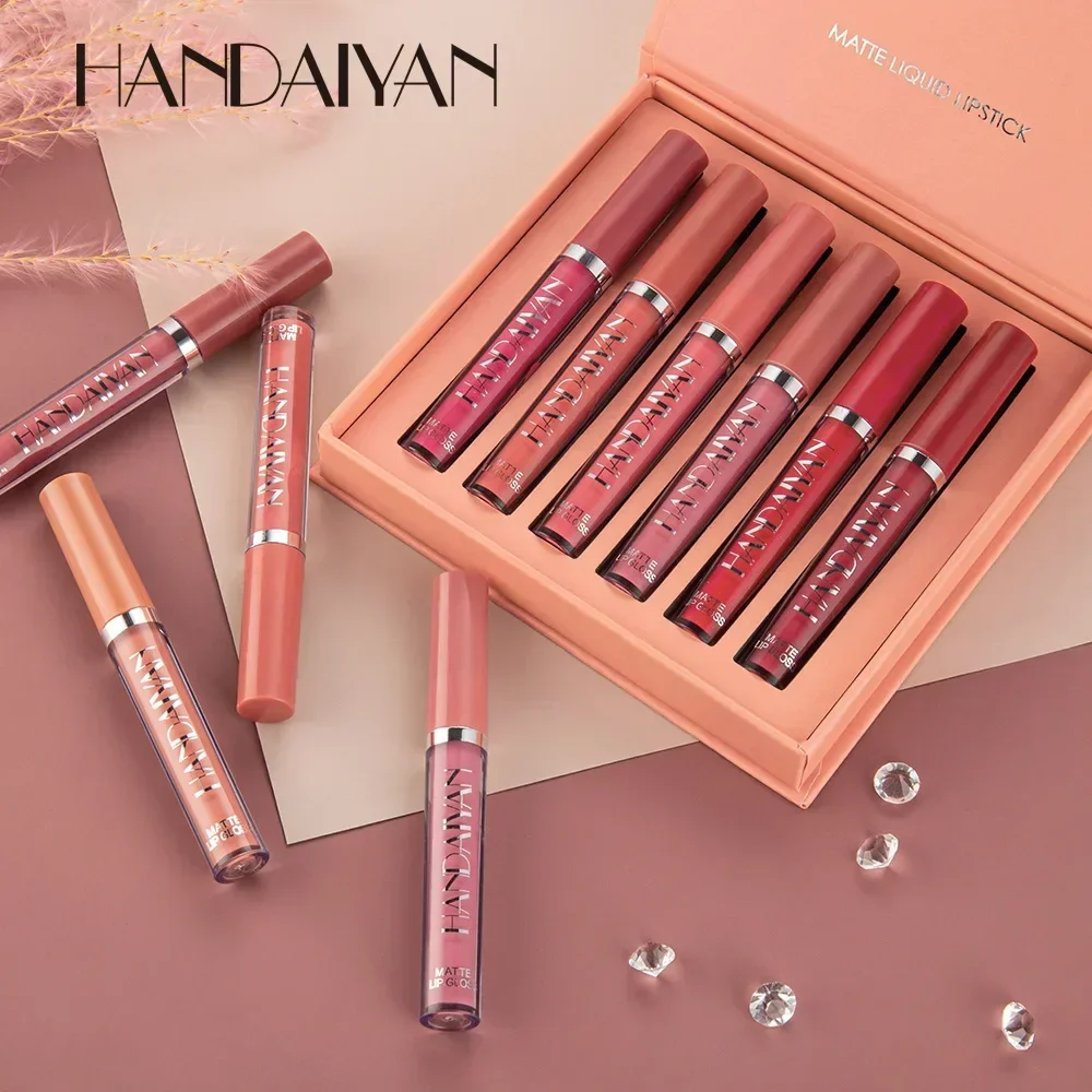 HANDAIYAN 6 ชิ้นลิปสติกชุดแต่ง - Lip Tint Korean บทวิจารณ์และราคา