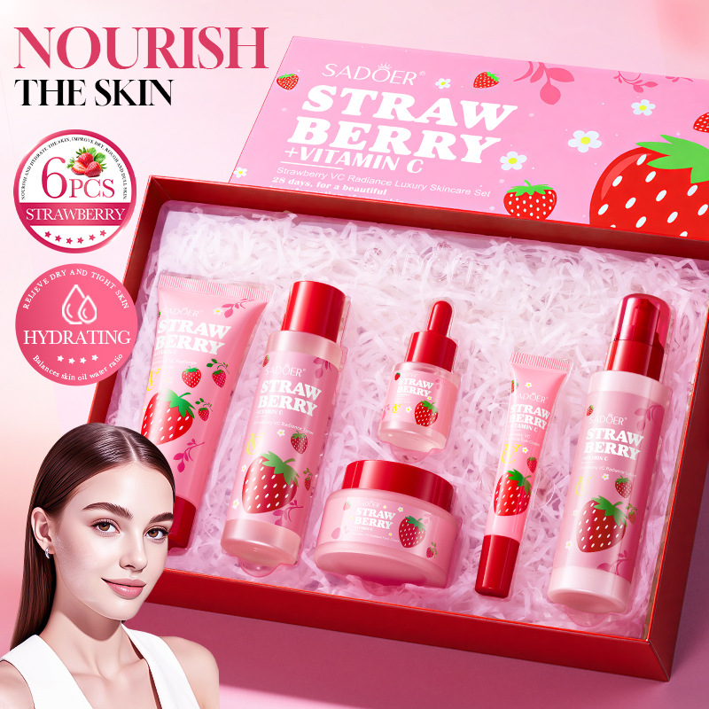 6 ชิ้น/เซ็ตสตรอเบอร์รี่ วีซี แ - Korean Skincare Routine บทวิจารณ์และราคา