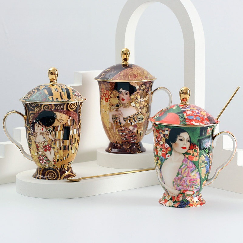 แก้วเซรามิกยุโรปพร้อมฝาและช้อน - Celadon Ceramic Cup บทวิจารณ์และราคา
