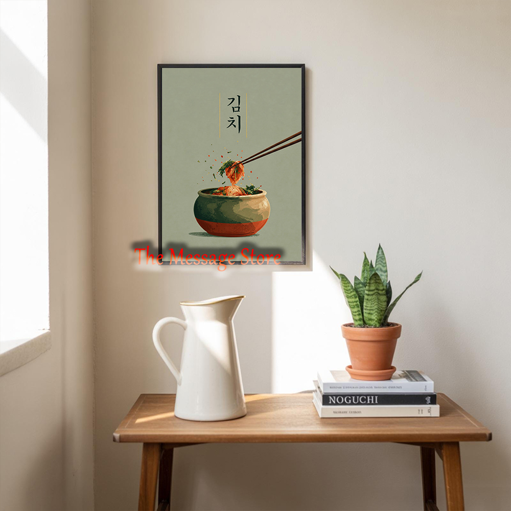โปสเตอร์ลายมินิมอลเกาหลี ชามกิ - Korean Lifestyle And Food บทวิจารณ์และราคา