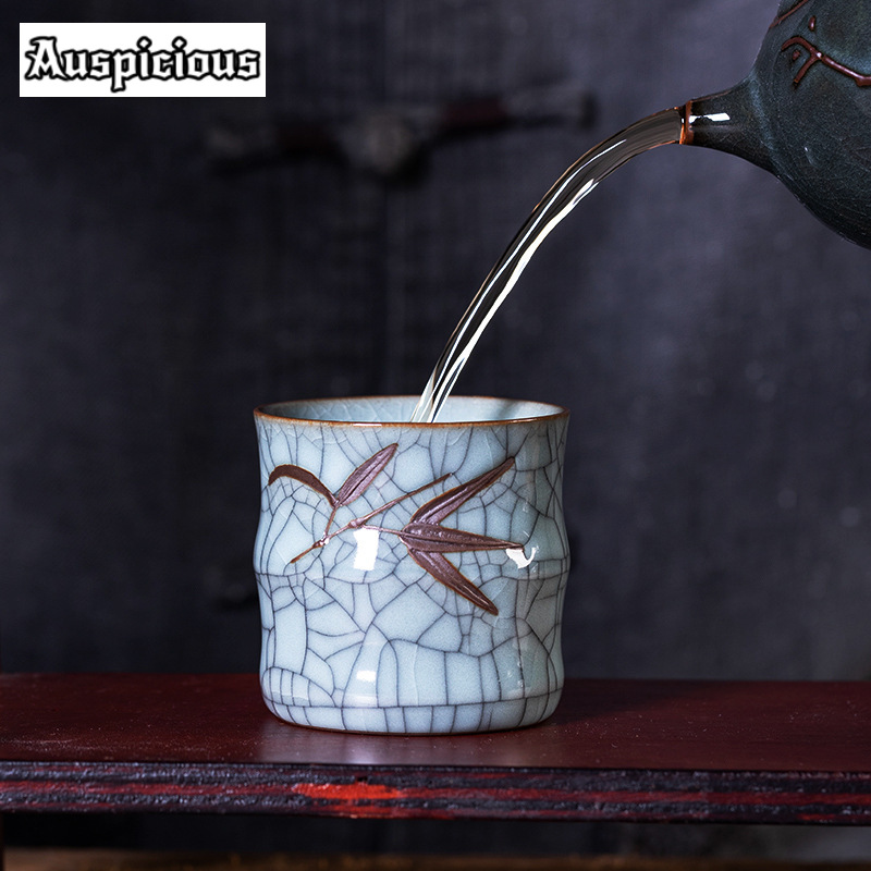 ถ้วยน้ำชาเซรามิกรูปใบไผ่สุดสร้ - Celadon Ceramic Cup บทวิจารณ์และราคา