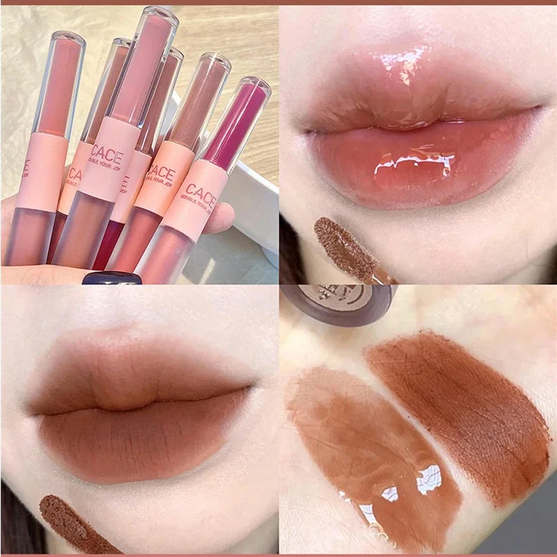 ลิปกลอสสองหัวลิปสติกเนื้อแมตต์ - Lip Tint Korean บทวิจารณ์และราคา